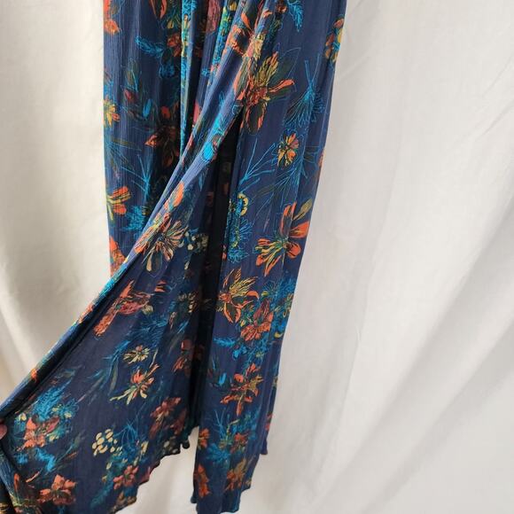Free People One Step Ahead Maxi Dress in Blue Size Small Festival Boho - Picture 10 of 12